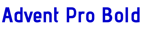 Advent Pro Bold шрифт